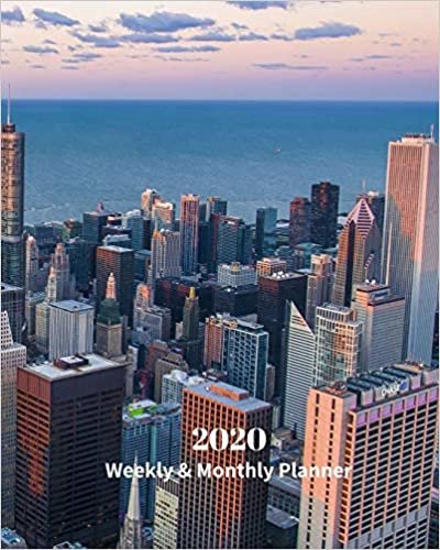 okumak 2020 Weekly and Monthly Planner: Chicago Skyline - Monthly Calendar with U.S./UK/ Canadian/Christian/Jewish/Muslim Holidays– Calendar in Review/Notes 8 x 10 in.-Illinois Travel Vacation