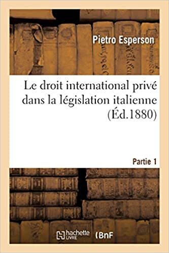 okumak Esperson-P: Droit International Priv Dans La L gislation Ita (Sciences Sociales)