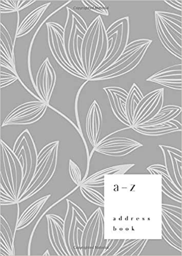 okumak A-Z Address Book: B6 Small Notebook for Contact and Birthday | Journal with Alphabet Index | Hand-Drawn Brush Hipster Cover Design | Gray