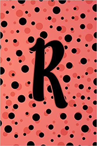 okumak R: Letter R Monogram Black Red &amp; Pink Polka Dot Notebook &amp; Journal