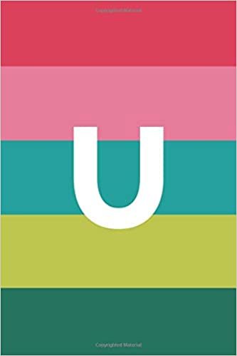 okumak U (6x9 Journal): Lined Writing Notebook with Monogram, 120 Pages -- Fuchsia, Peony Pink, Teal, Chartreuse, Parrot Green (Bright Monogram): Volume 21