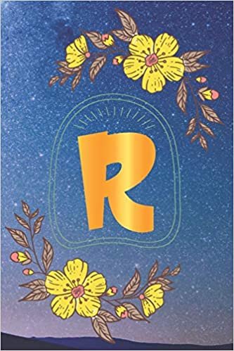 okumak R:: Nice Letter A Initial Alphabet Monogram Notebook Medium Lined Journal &amp; Diary for Writing &amp; Note Taking for Kids, Girls and Women &amp; Gold Pink Floral Print Antique