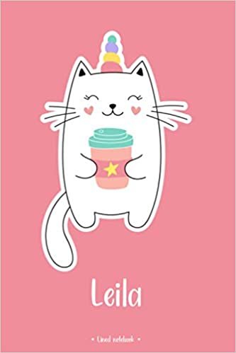 okumak Leila : Personalized Unicorn Cute Colored Cat For Girls Called Leila, Cats Day, Birthday and Christmas gift