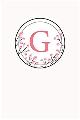 okumak G: 110 Sketchbook Pages | Monogram Sketch Notebook with a Classic Light Pink Background of Vintage Floral Watercolor Design | Personalized Initial Letter Journal | Monogramed Sketchbook