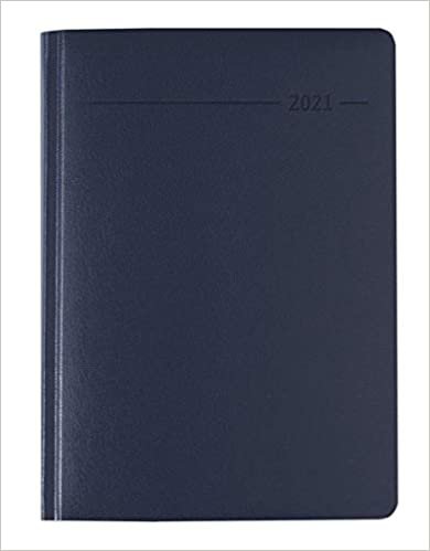 okumak Buchkalender Balacron blau 2021 - Büro-Kalender A5 - Cheftimer - 1 Tag 1 Seite - 416 Seiten - Balacron-Einband - Alpha Edition