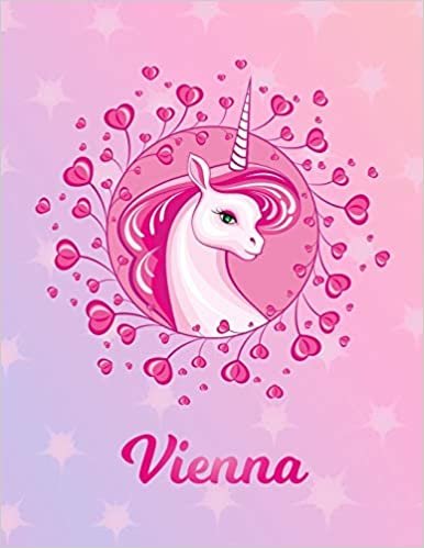okumak Vienna: Unicorn Sheet Music Note Manuscript Notebook Paper | Magical Horse Personalized Letter V Initial Custom First Name Cover | Musician Composer ... Notepad Notation Guide | Compose Write Songs