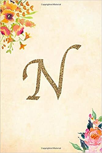 okumak N. Monogram Initial N Cover. Blank Lined Journal Notebook Planner Diary.