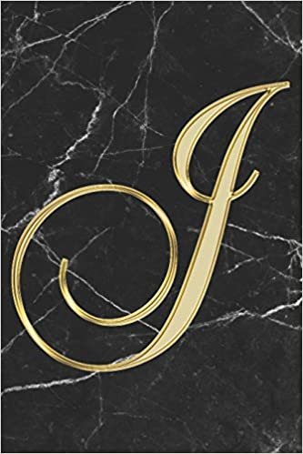 okumak J Journal: A Monogram J Initial Capital Letter Notebook For Writing And Notes: Great Personalized Gift For All First, Middle, Or Last Names (Yellow Gold Black Marble Print)