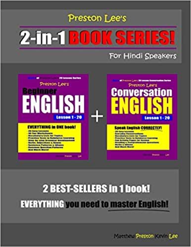 okumak Preston Lee’s 2-in-1 Book Series! Beginner English &amp; Conversation English Lesson 1 – 20 For Hindi Speakers