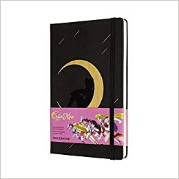 okumak Moleskine - Notizbuch in limitierter Auflage, Sailor Moon Notizbuch in limitierter Auflage, Luna, linierte Seiten, Großformat 13x21 cm, Farbe Schwarz