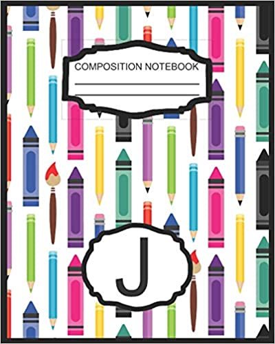 okumak Composition Notebook J: Monogrammed Initial Elementary School Wide Ruled Interior Notebook