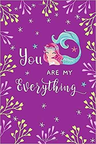 okumak You Are My Everything: 4x6 Password Notebook with A-Z Tabs | Mini Book Size | Floral Star Mermaid Design Purple