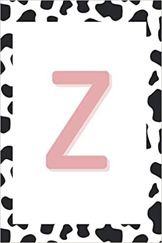 okumak &#39;Z&#39; Initial Blush Pink Dalmatian Print Journal / Notebook: 120 lined pages - ideal for school, office or home