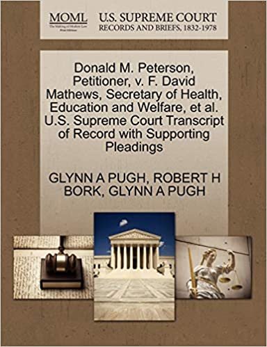 okumak Donald M. Peterson, Petitioner, v. F. David Mathews, Secretary of Health, Education and Welfare, et al. U.S. Supreme Court Transcript of Record with Supporting Pleadings