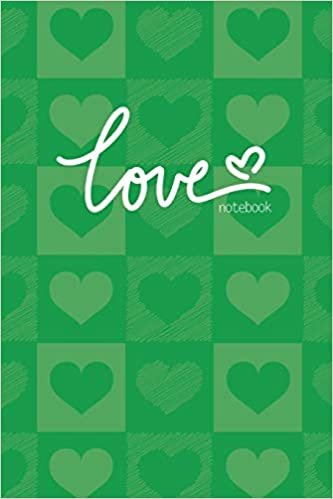Love Notebook, Blank Write-in Journal, Dotted Lines, Wide Ruled, Medium (A5) 6 x 9 In (Green)