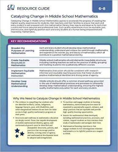 okumak Catalyzing Change in Middle School Mathematics: Initiating Critical Conversations Resource Guide