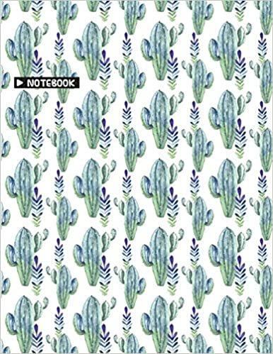 Notebook: Notebook Cute Cactus: Notebook composition: Journal Dot-Grid, Graph, Lined, Blank No Lined: Book: Pocket Notebook Journal Diary, 110 pages, 8.5" x 11" (Blank Notebook Journal)