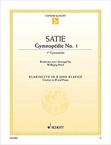 okumak Gymnopédie Nr. 1. Klarinette in B und Klavier.