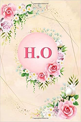 okumak H.O: Elegant Pink Initial Monogram Two Letters H.O Notebook Alphabetical Journal for Writing &amp; Notes, Romantic Personalized Diary Monogrammed Birthday ... Men (6x9 110 Ruled Pages Matte Floral Cover)