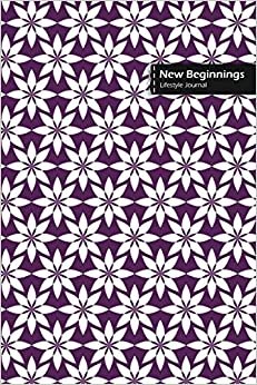 New Beginnings Lifestyle Journal, Blank Write-in Notebook, Dotted Lines, Wide Ruled, Size (A5) 6 x 9 In (Purple)