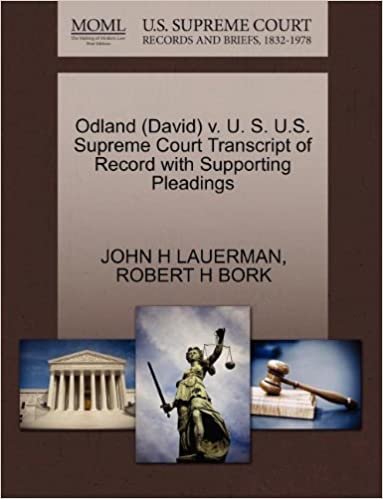 okumak Odland (David) v. U. S. U.S. Supreme Court Transcript of Record with Supporting Pleadings
