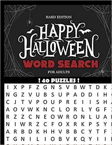 okumak Happy Halloween Word Search HARD EDITION For Adults 40 Puzzles: Big Fun Game With Challenging Word Find Activites. Perfect Puzzle Game During Autumn ... Brain Traning (Gifts Ideas For Fall, Band 1)