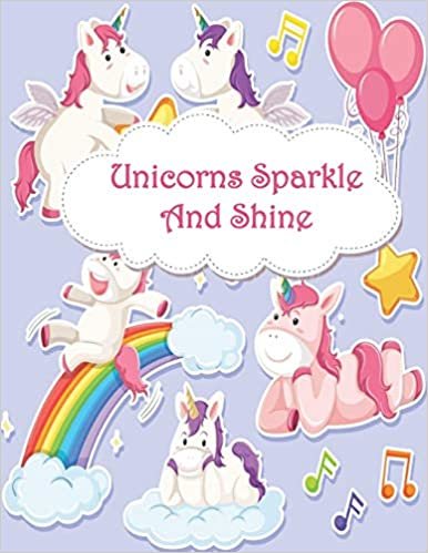 okumak Unicorns Sparkle &amp; Shine: Unicorn Coloring Book for Kids