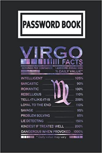 okumak Password Book: Virgo Facts Zodiac Sign Galaxy Password Organizer with Alphabetical Tabs. Internet Login, Web Address &amp; Usernames Keeper Journal Logbook for Home or Office
