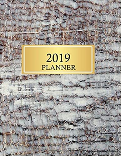 okumak 2019 Planner: Planner Marble - January - December 2019 Weekly Monthly Planner - Weekly Diary Monthly Yearly Calendar - Large Schedule Journal Organizer