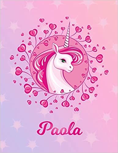 okumak Paola: Unicorn Sheet Music Note Manuscript Notebook Paper | Magical Horse Personalized Letter P Initial Custom First Name Cover | Musician Composer ... Notepad Notation Guide | Compose Write Songs