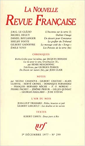 okumak LA N.R.F. 299 (DECEMBRE 1977) (LA NOUVELLE REVUE FRANCAISE)