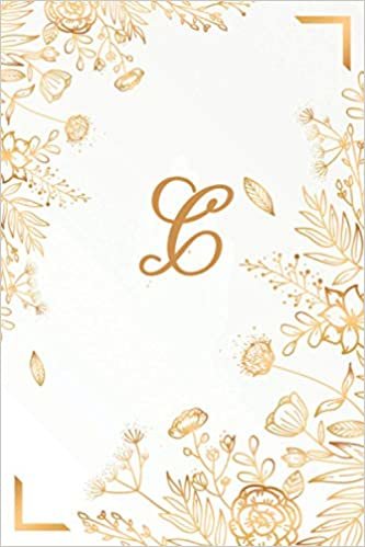 okumak C: Monogram Initial Notebook Letter C | birthday netebook | College Ruled| , birthday , Farmouse, Flowers, Woodgrain, Floral