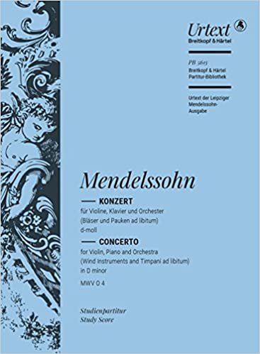 okumak Konzert für Violine, Klavier und Orchester d-Moll MWV 4: Studienpartitur, Urtextausgabe