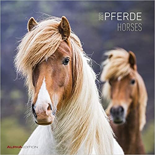 okumak Pferde 2021 - Broschürenkalender 30x30 cm (30x60 geöffnet) - Horses - Bild-Kalender - Wandplaner - mit Platz für Notizen - Alpha Edition