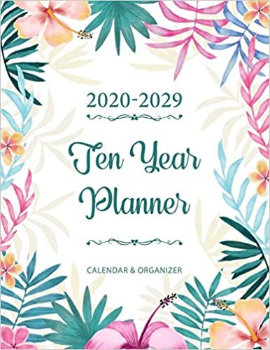 okumak Ten Year Planner: Summer Background | Personal Calendar Planner | 120 Month Calendar | Schedule Organizer | Agenda Journal | Time Management