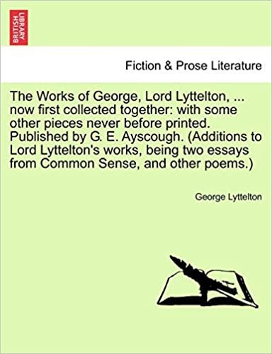 okumak Lyttelton, G: Works of George, Lord Lyttelton, ... now first