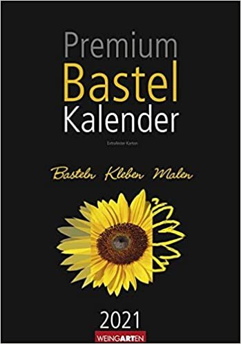 okumak Premium Bastelkalender 2021 Schwarz 33 x 23 cm: Basteln - Kleben - Malen
