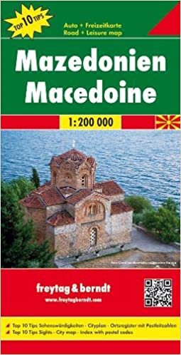 okumak Macedonia T10 f&amp;b (+r): Toeristische wegenkaart 1:200 000