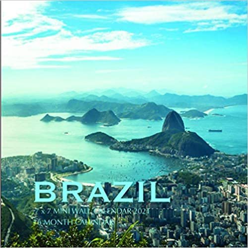 okumak Brazil 7 x 7 Mini Wall Calendar 2021: 16 Month Calendar