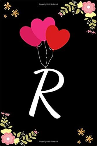 okumak R: Cute Initial Monogram Letter R College Ruled Notebook. Pretty Personalized Medium Lined Journal &amp; Diary for Writing &amp; Note Taking for Girls and ... Floral Print. 6&quot; x 9&quot; inch with 130 pages