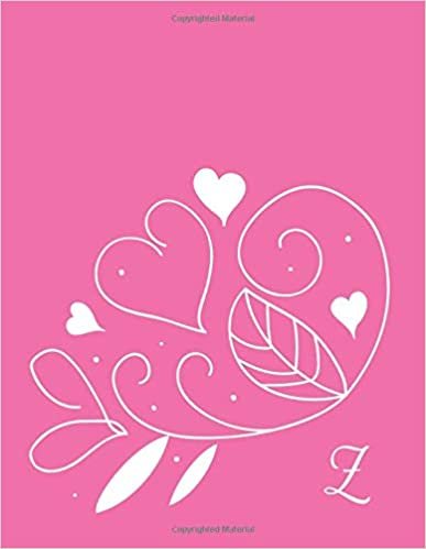 okumak Z: Monogram Initial Z Journal To Write In For Girls, Women, s. Pink Floral Soft Cover, Large 8.5 x 11 Inches (letter size), 110 Pages, Lined