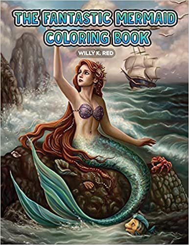 okumak Mermaid Coloring Book for Kids: Fantastic Mermaids Activity Book for Kids Ages 2-4 and 4-8, Boys or Girls, with 50 High Quality Illustrations of Mermaids.