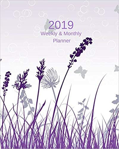 okumak 2019 Weekly and Monthly Planner: Purple Butterfly Daily Organizer -To Do -Calendar in Review/Monthly Calendar with U.S. Holidays–Notes Volume 53