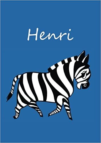 okumak individualisiertes Malbuch / Notizbuch / Tagebuch - Henri: Zebra - A4 - blanko