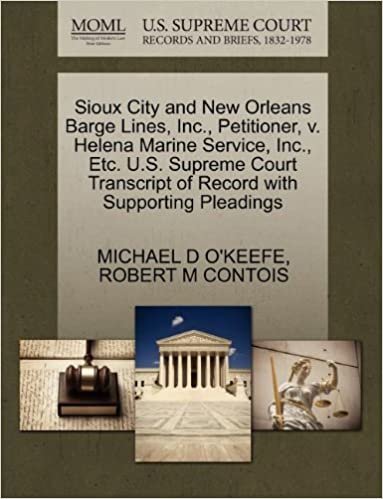 okumak Sioux City and New Orleans Barge Lines, Inc., Petitioner, v. Helena Marine Service, Inc., Etc. U.S. Supreme Court Transcript of Record with Supporting Pleadings