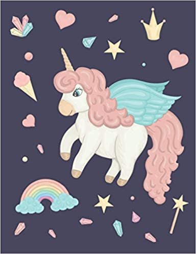 okumak Pretty Unicorn - Unicorn Draw And Write Journal Primary Composition Notebook For Grades K-2 Kids: Standard Size, Draw And Write On Front Page, Story Writing On Back Page For Girls, Boys