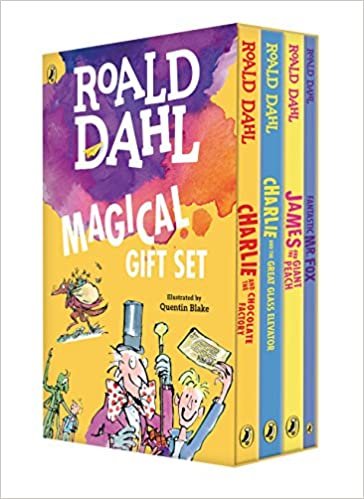okumak Roald Dahl Magical Gift Set (4 Books) : Charlie and the Chocolate Factory, James and the Giant Peach, Fantastic Mr. Fox, Charlie and the Great Glass Elevator