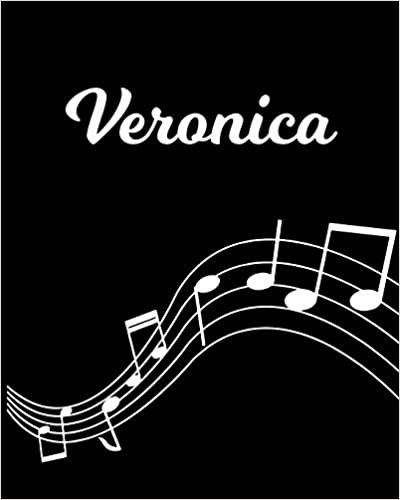 okumak Veronica: Sheet Music Note Manuscript Notebook Paper | Personalized Custom First Name Initial V | Musician Composer Instrument Composition Book | 12 ... Guide | Create Compose &amp; Write Creative Songs