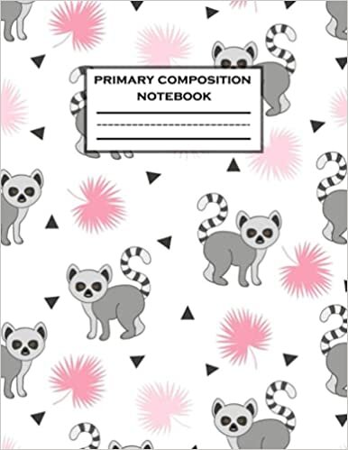 okumak Primary Composition Notebook: Lemurs Primary Journal K-2 | Dotted Midline with Story Picture Space | Cute Lemurs Notebook for Girls, Kids, Teens | Lemurs Lovers.