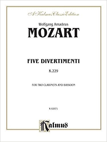 okumak Five Divertimenti, K. 229: 2 Clarinets &amp; Bassoon (Kalmus Edition)